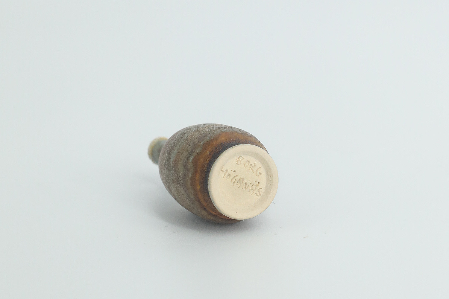 Small Mid-Century Scandinavian Modern Collectible Brown Stoneware Vases by Gunnar Borg for Höganäs Ceramics, 1960s, Set of 4