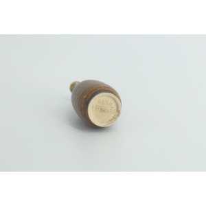 Small Mid-Century Scandinavian Modern Collectible Brown Stoneware Vases by Gunnar Borg for Höganäs Ceramics, 1960s, Set of 4