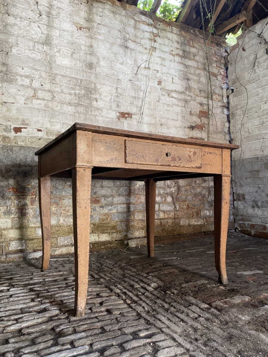 Dutch Painted Walnut Farmhouse Table