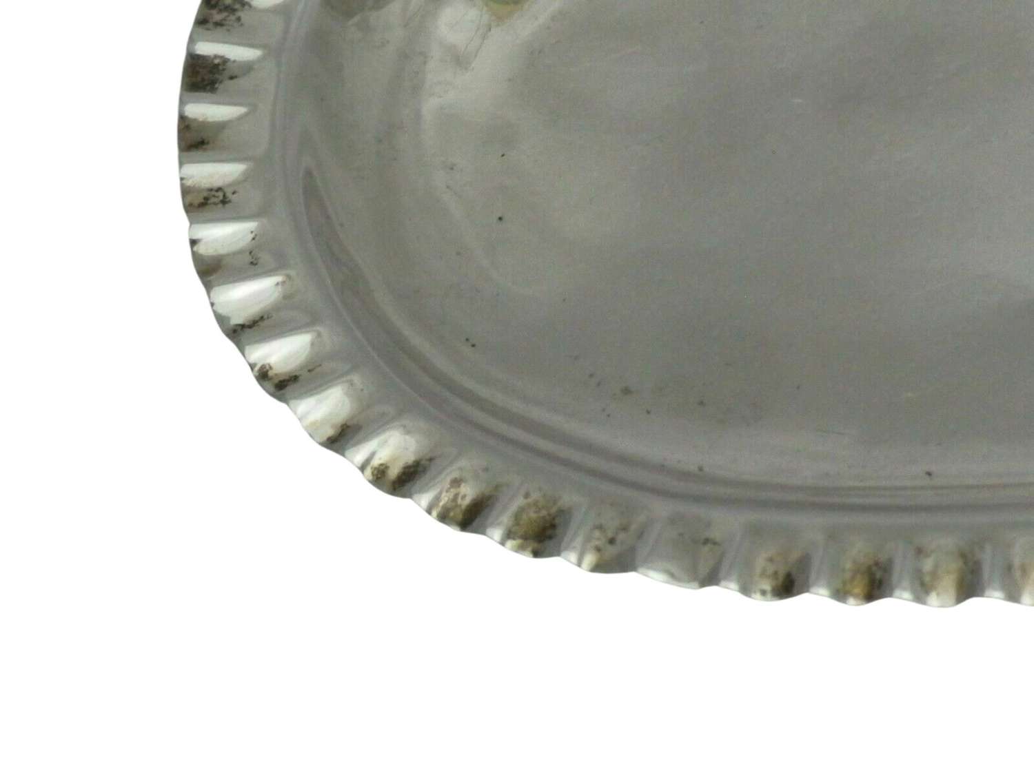 1784 Georgian Antique Solid Silver Fine Dining Table Spoon Tray