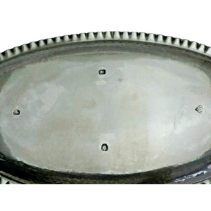 1784 Georgian Antique Solid Silver Fine Dining Table Spoon Tray