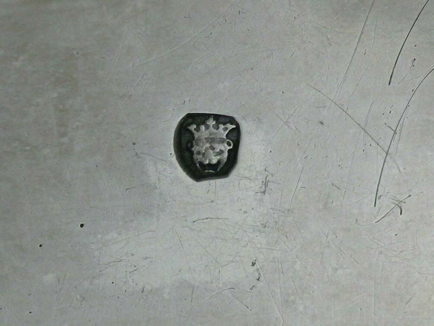 1784 Georgian Antique Solid Silver Fine Dining Table Spoon Tray