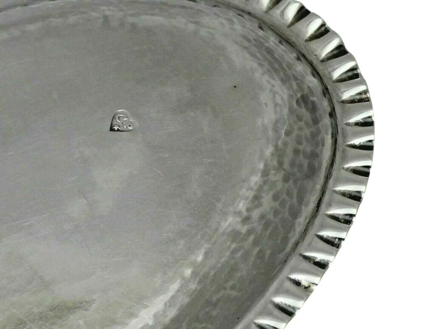 1784 Georgian Antique Solid Silver Fine Dining Table Spoon Tray