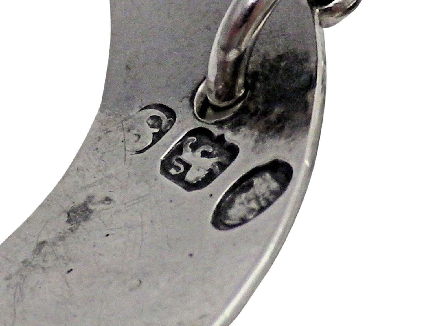1793 Pair Georgian Silver Wine Ticket Labels Hollands & Rum by Bateman