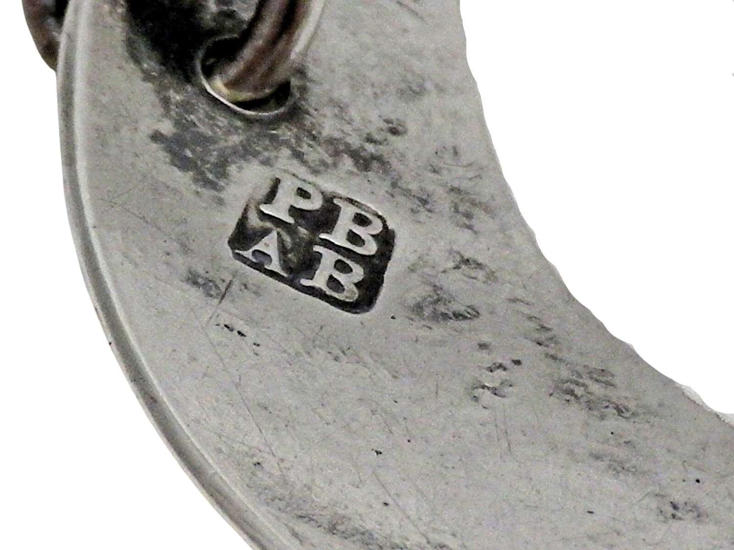 1793 Pair Georgian Silver Wine Ticket Labels Hollands & Rum by Bateman