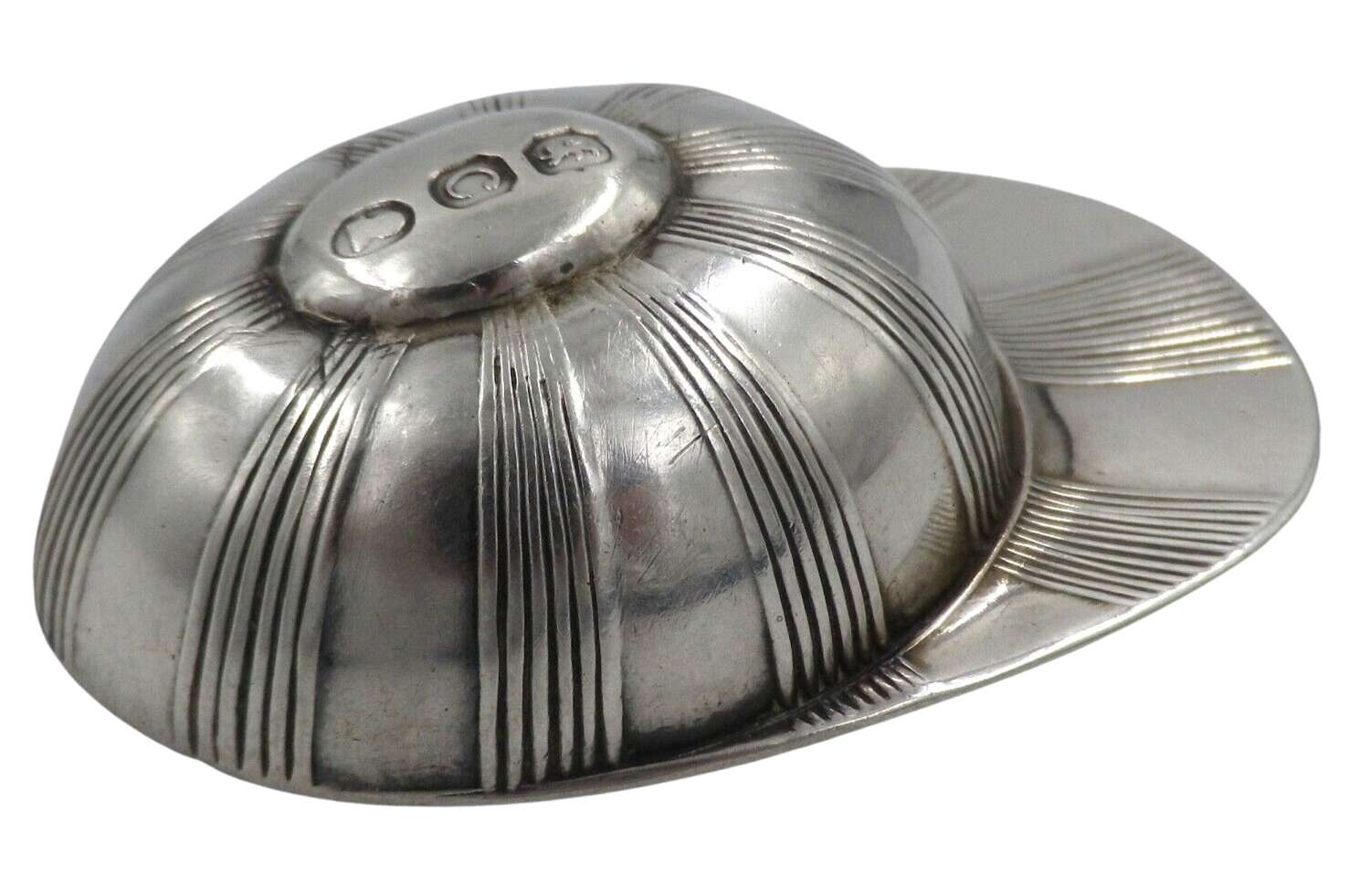 1798 Georgian Solid Sterling Silver Rare Jockey Cap Tea Caddy Spoon