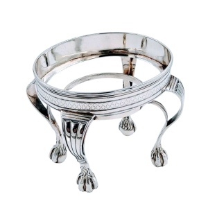 1799 Georgian Antique Solid Silver Coffee Pot & Burner on Stand