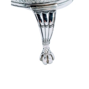 1799 Georgian Antique Solid Silver Coffee Pot & Burner on Stand