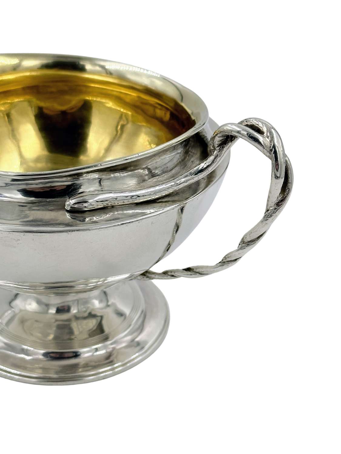 1801 Georgian Solid Silver Twin Handle Pedestal Bowl 382g