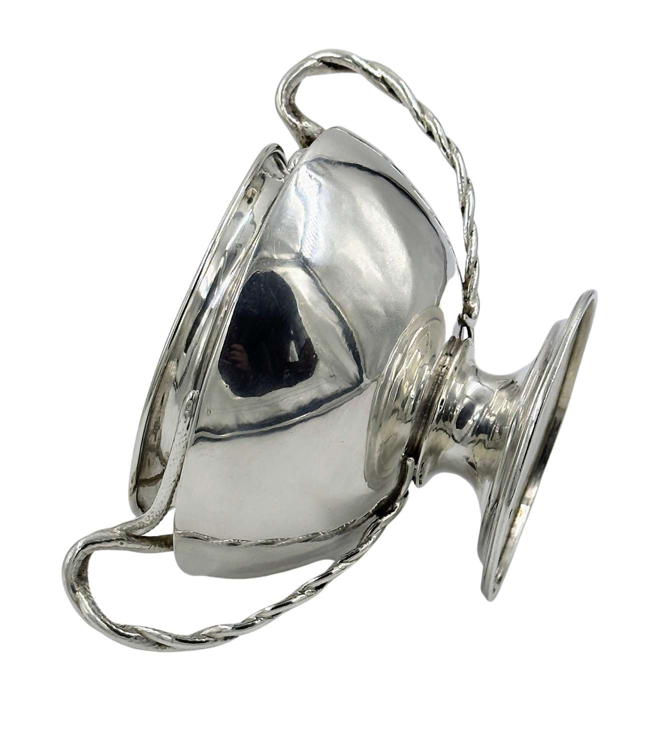 1801 Georgian Solid Silver Twin Handle Pedestal Bowl 382g