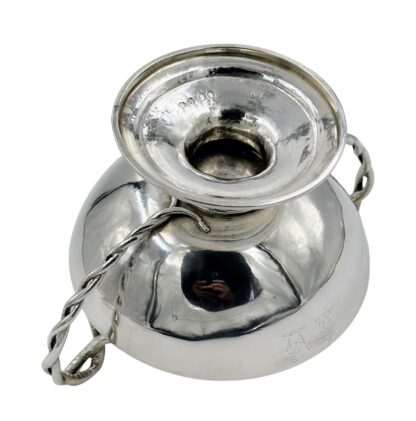1801 Georgian Solid Silver Twin Handle Pedestal Bowl 382g - Image 4
