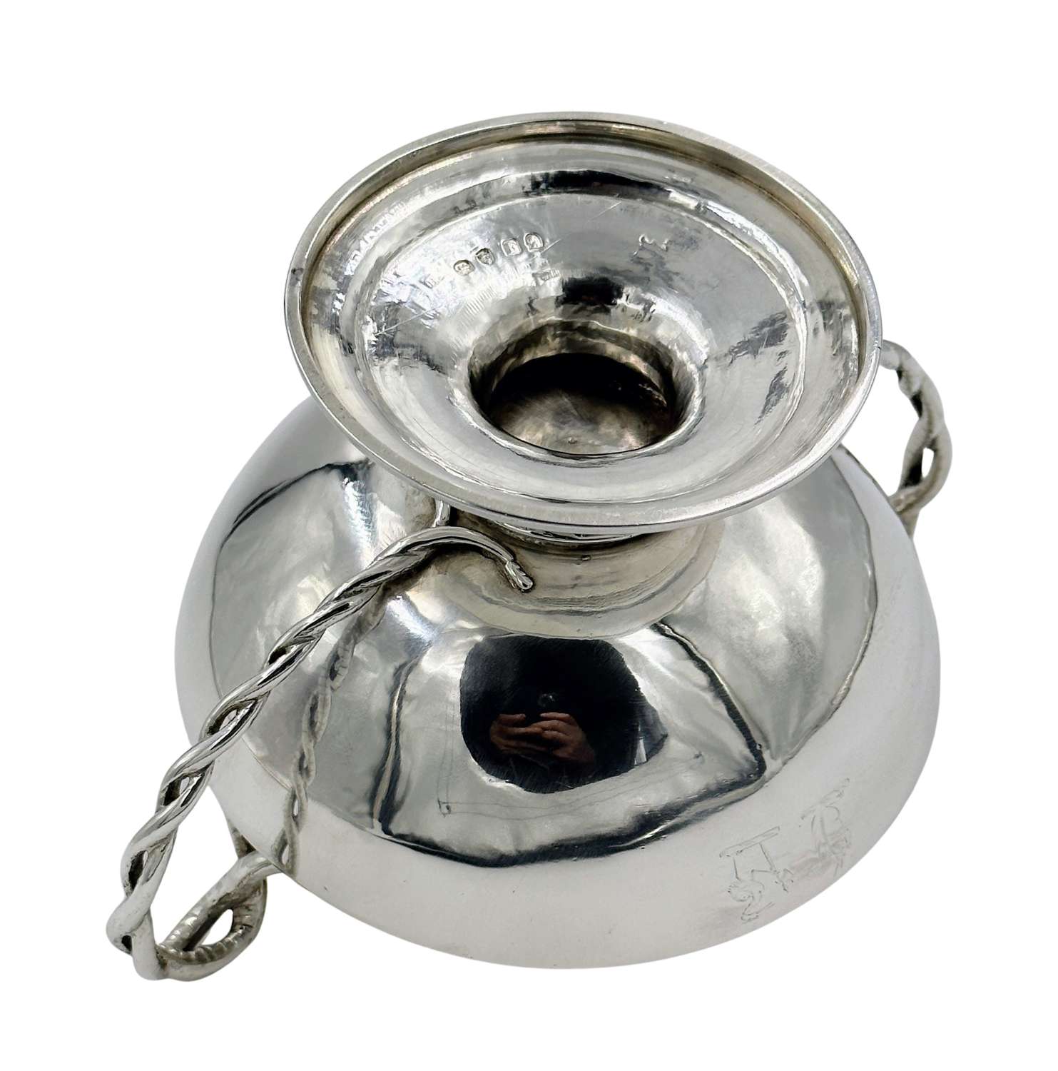 1801 Georgian Solid Silver Twin Handle Pedestal Bowl 382g