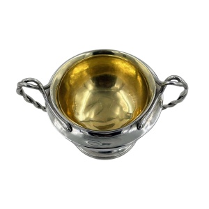 1801 Georgian Solid Silver Twin Handle Pedestal Bowl 382g