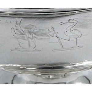 1801 Georgian Solid Silver Twin Handle Pedestal Bowl 382g