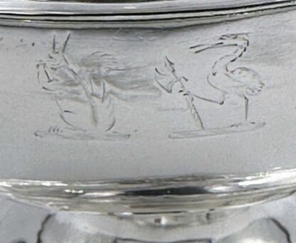 1801 Georgian Solid Silver Twin Handle Pedestal Bowl 382g - Image 6