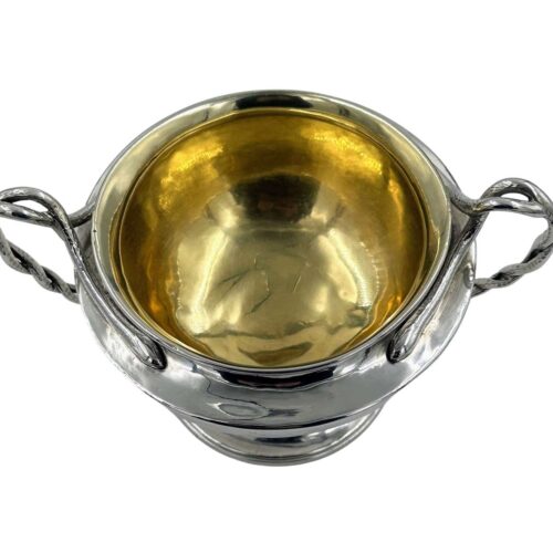 1801 Georgian Solid Silver Twin Handle Pedestal Bowl 382g