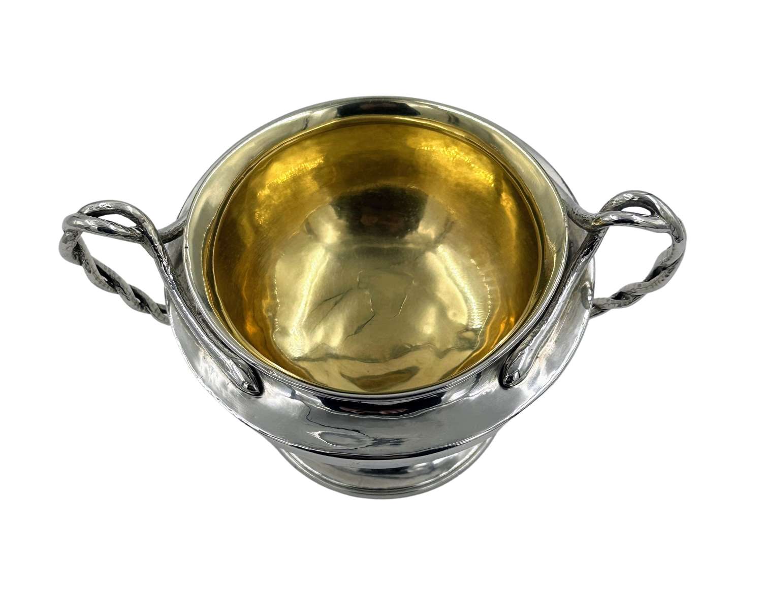 1801 Georgian Solid Silver Twin Handle Pedestal Bowl 382g