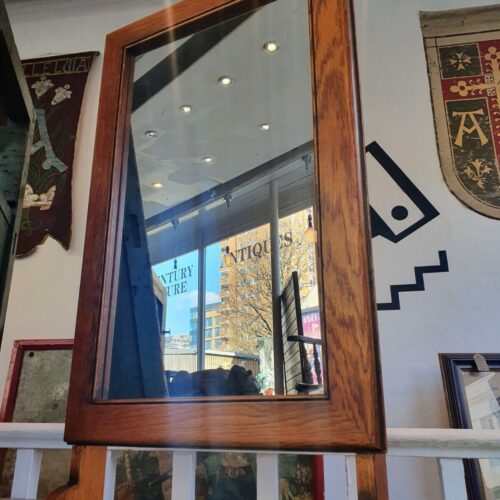 1950s Milliners Counter Top Mirror in Oak.