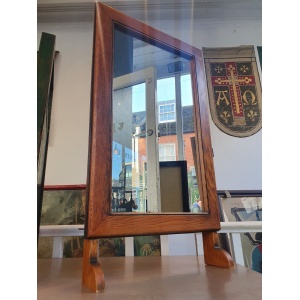 1950s Milliners Counter Top Mirror in Oak.