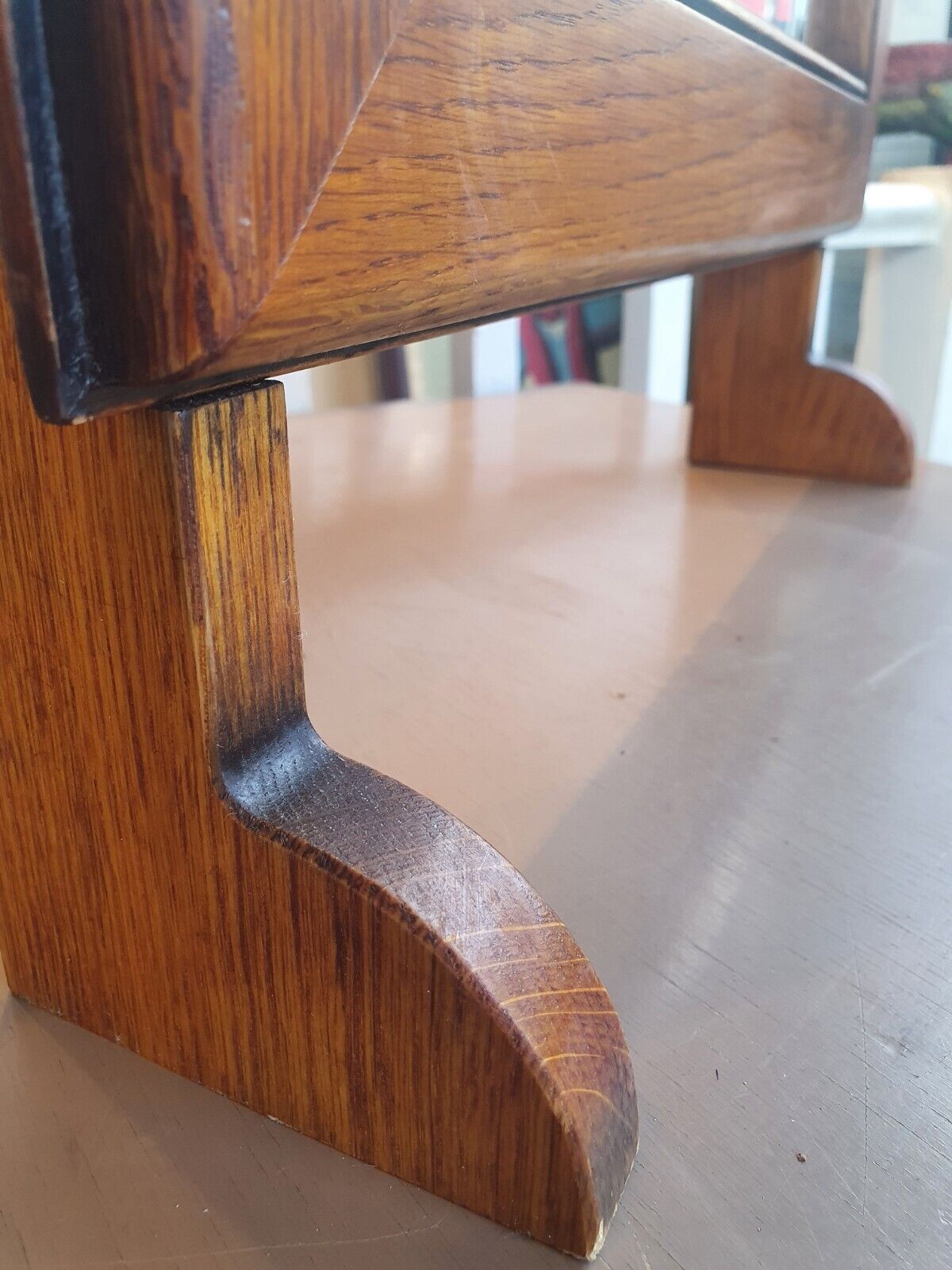 1950s Milliners Counter Top Mirror in Oak.
