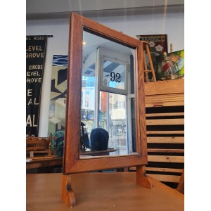 1950s Milliners Counter Top Mirror in Oak.