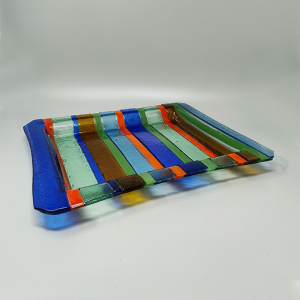 1960s Astonishing Tray By Dogi in Murano Glass. Made in Italy
