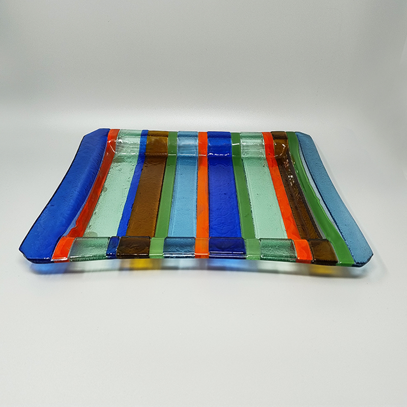 1960s Astonishing Tray By Dogi in Murano Glass. Made in Italy