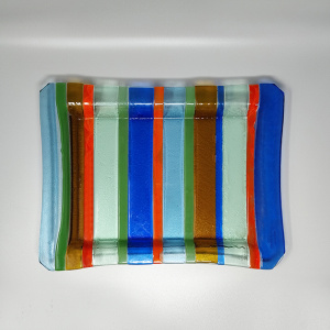 1960s Astonishing Tray By Dogi in Murano Glass. Made in Italy