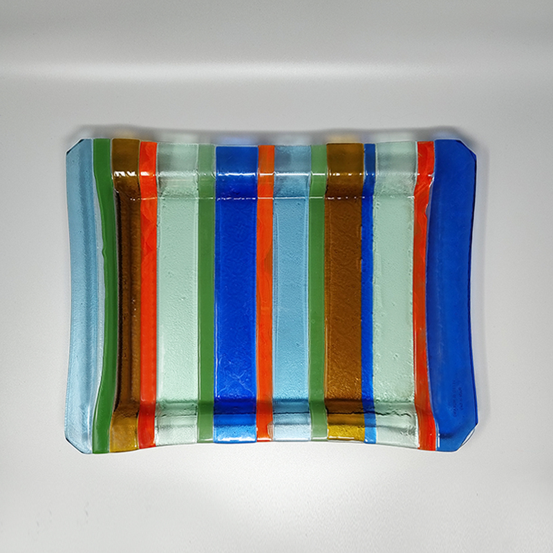 1960s Astonishing Tray By Dogi in Murano Glass. Made in Italy