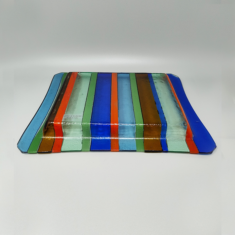 1960s Astonishing Tray By Dogi in Murano Glass. Made in Italy