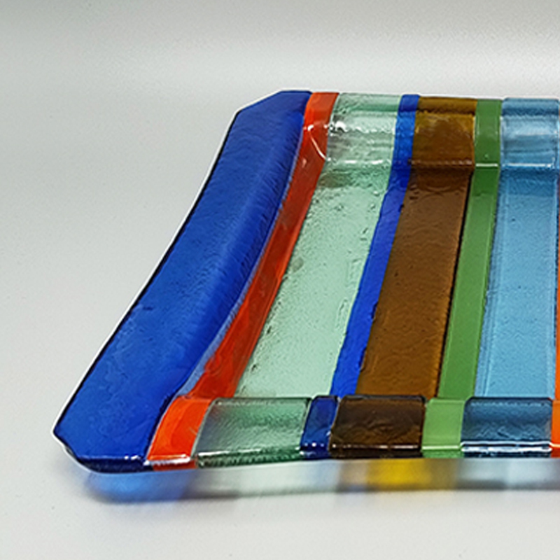 1960s Astonishing Tray By Dogi in Murano Glass. Made in Italy