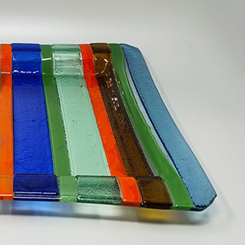 1960s Astonishing Tray By Dogi in Murano Glass. Made in Italy