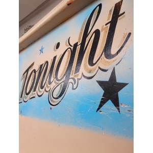 1960s Hand Painted Theatre/Cinema Advertising Board