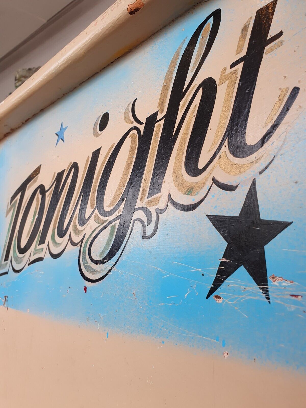 1960s Hand Painted Theatre/Cinema Advertising Board