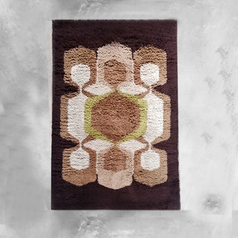 1970s Stunning Space Age Rug in Wool. Made in Italy - Image 4