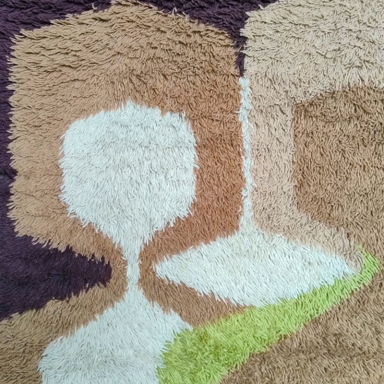 1970s Stunning Space Age Rug in Wool. Made in Italy - Image 5