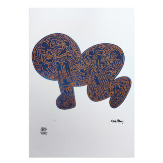 1990s Original Gorgeous Keith Haring Limited Edition Lithograph