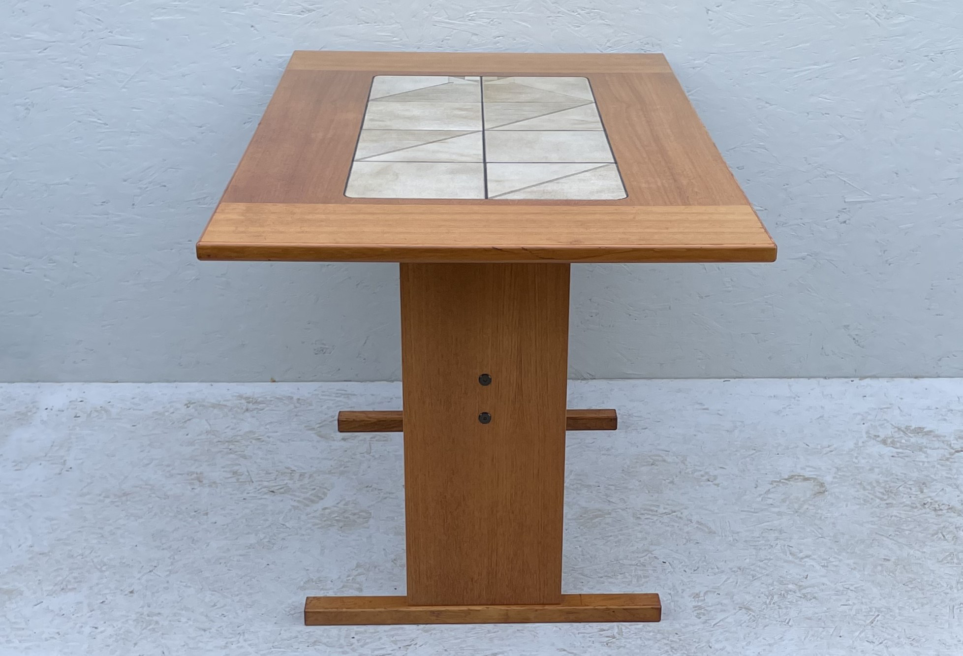 Small Mid Century Teak & Tile Dining Table by Gangso Mobler