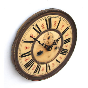 Early 20th Century Brass Framed British Clock Dial