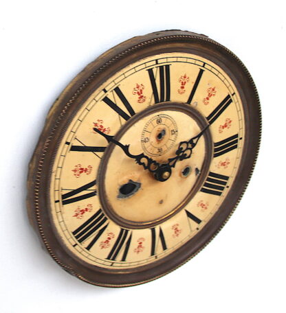 Early 20th Century Brass Framed British Clock Dial - Image 4