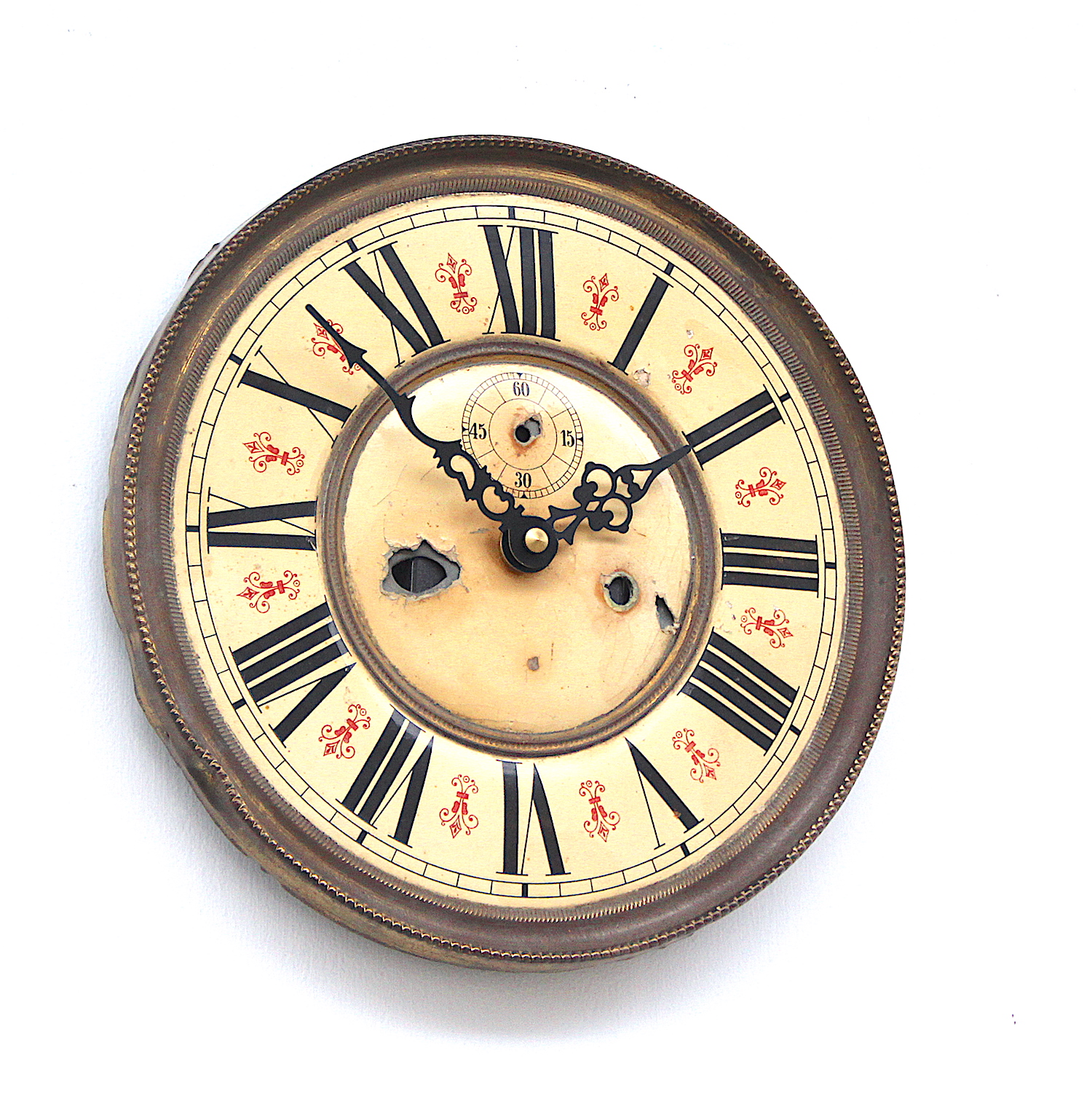 Early 20th Century Brass Framed British Clock Dial