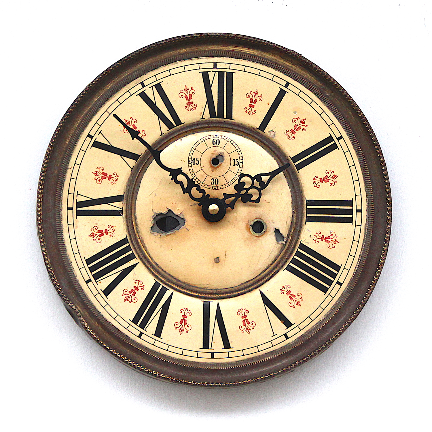 Early 20th Century Brass Framed British Clock Dial