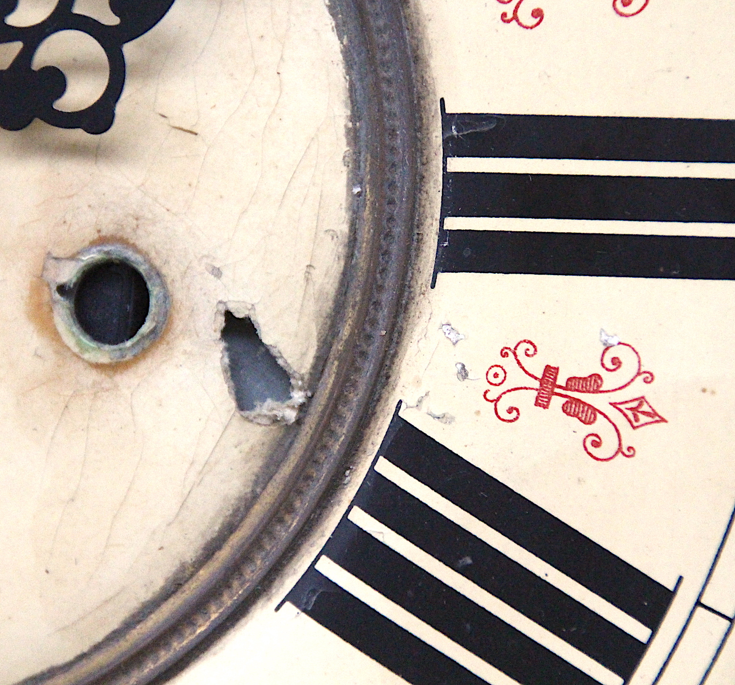 Early 20th Century Brass Framed British Clock Dial