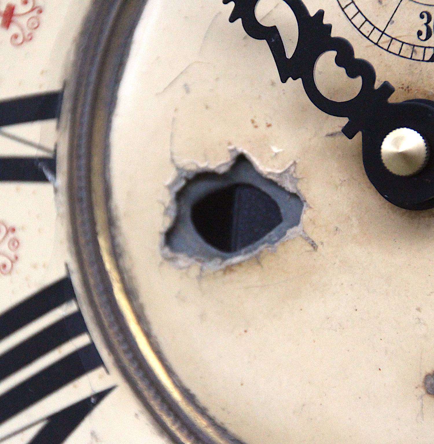 Early 20th Century Brass Framed British Clock Dial