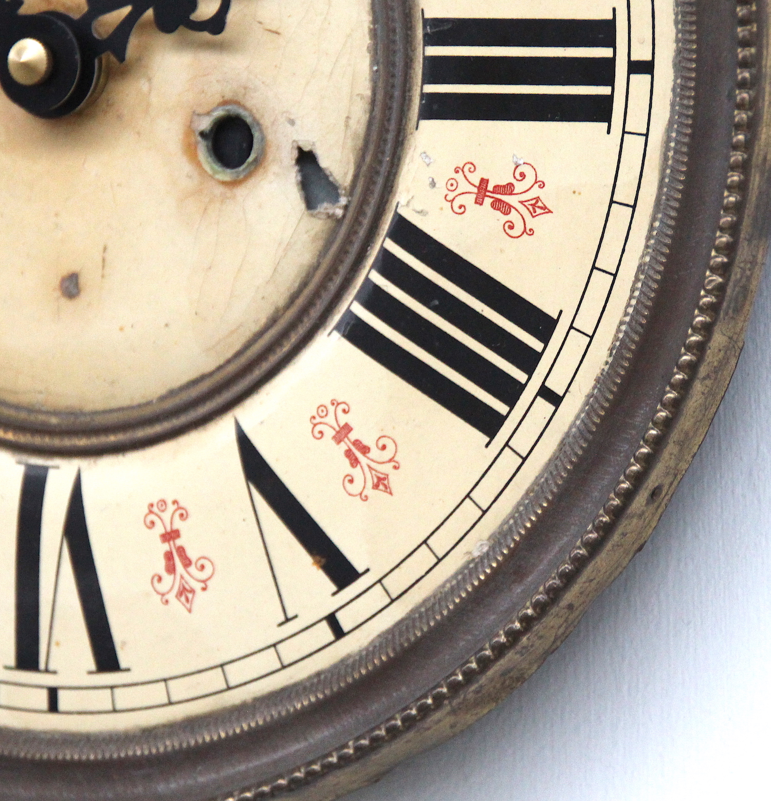 Early 20th Century Brass Framed British Clock Dial