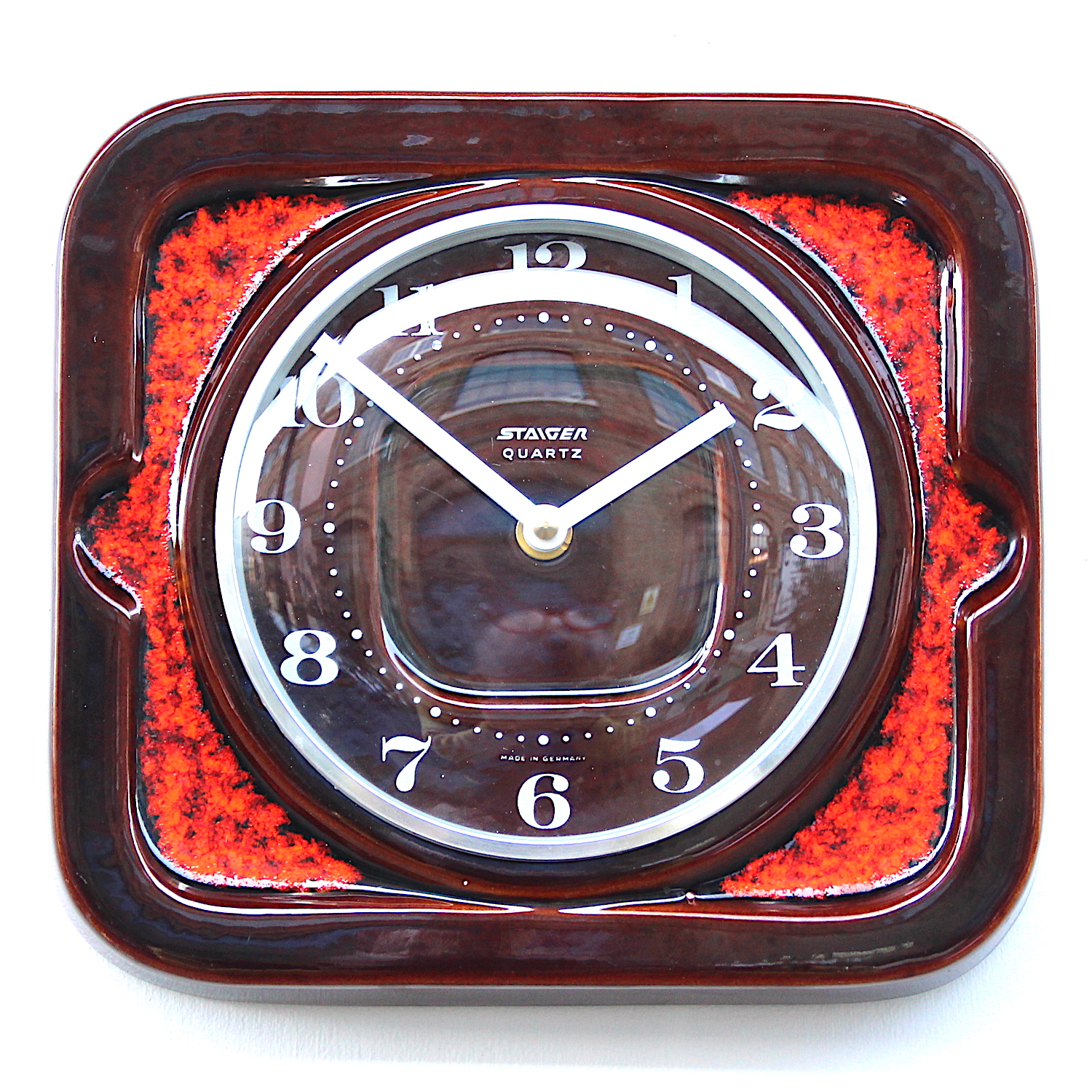 1970s Fat Lava West German Vintage Wall Clock. Fully Guaranteed