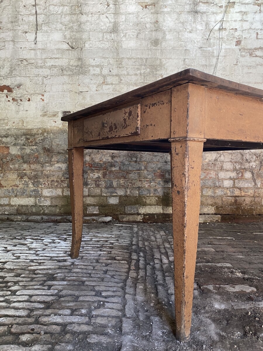 Dutch Painted Walnut Farmhouse Table