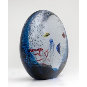 Moro Mariano Mid-Century Modern Italian Murano Glass Aquarium, 1980s