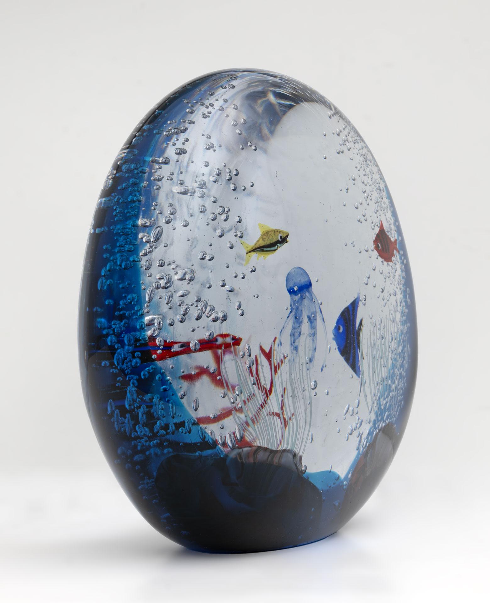 Moro Mariano Mid-Century Modern Italian Murano Glass Aquarium, 1980s