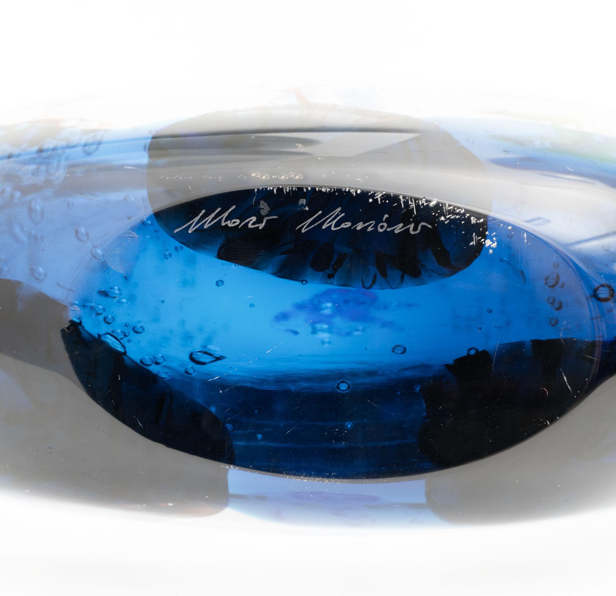 Moro Mariano Mid-Century Modern Italian Murano Glass Aquarium, 1980s
